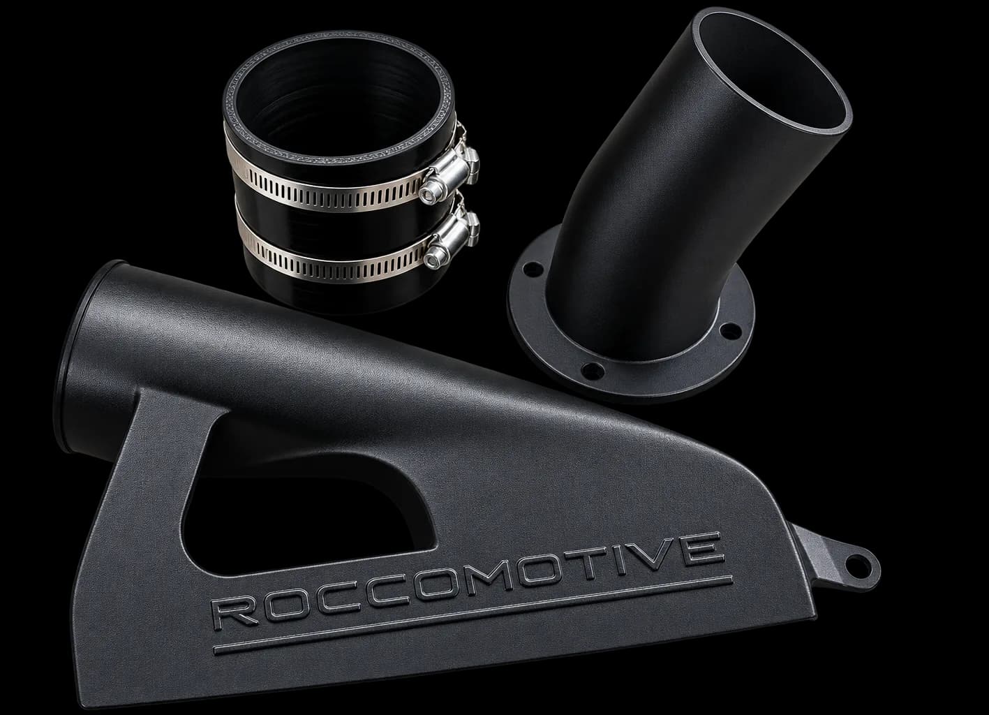 The upper and lower intake ducts with the silicone joiner