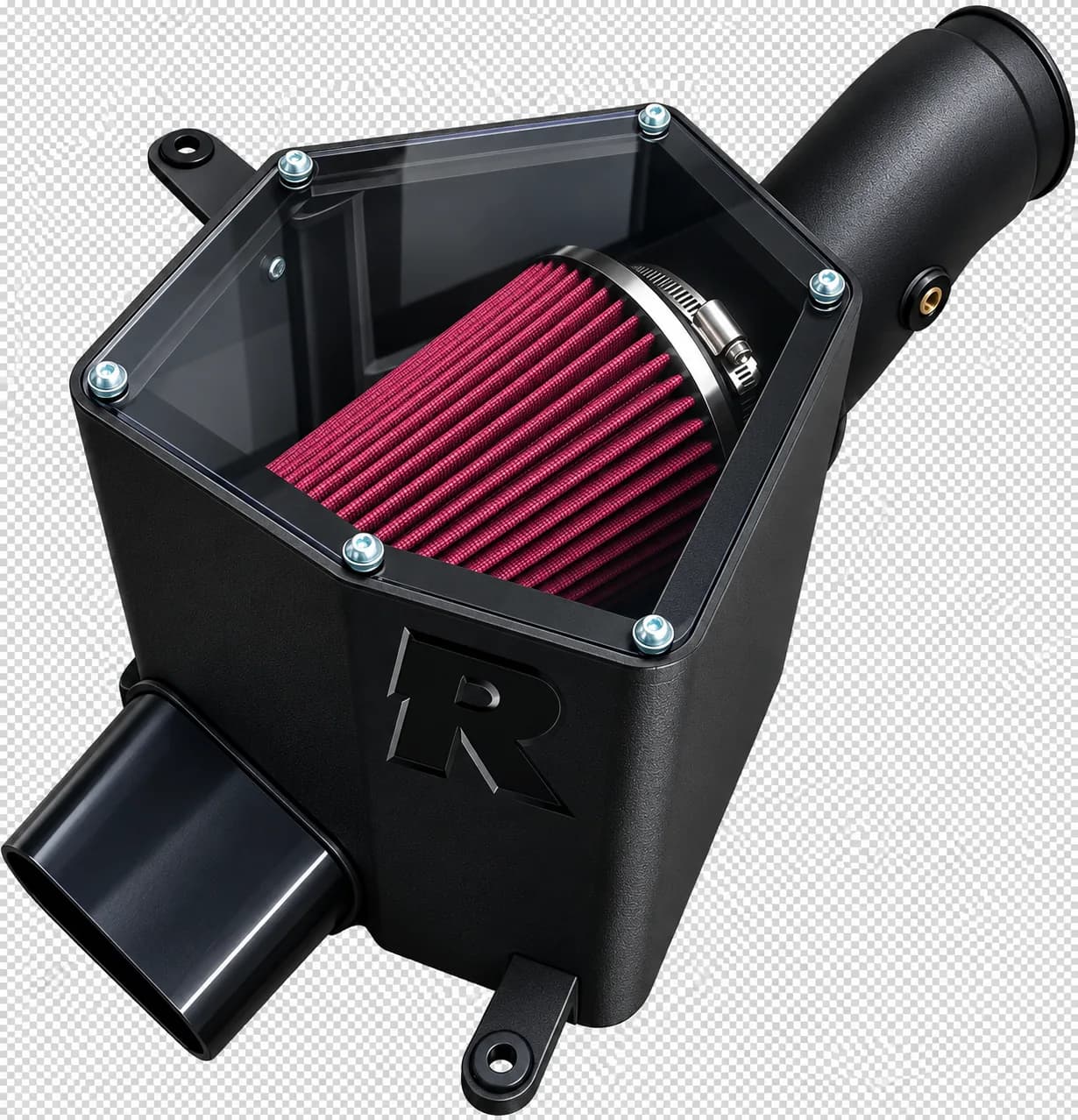 The A80 airbox from the intake side